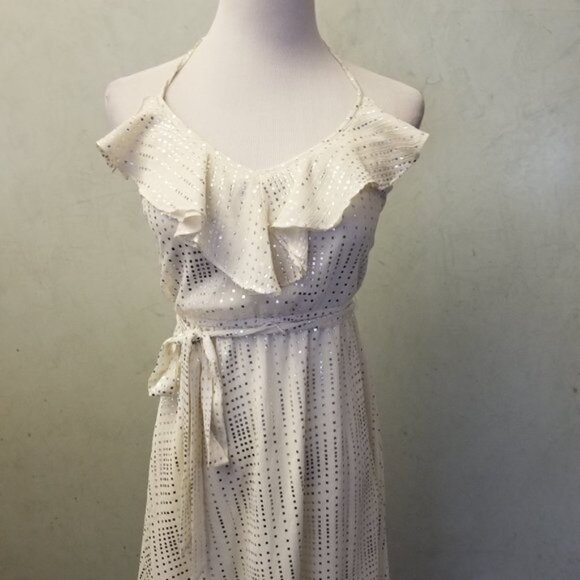 Jump Girl polka dot halter ruffled dress  women's size Small (Z-1) - Picture 7 of 8